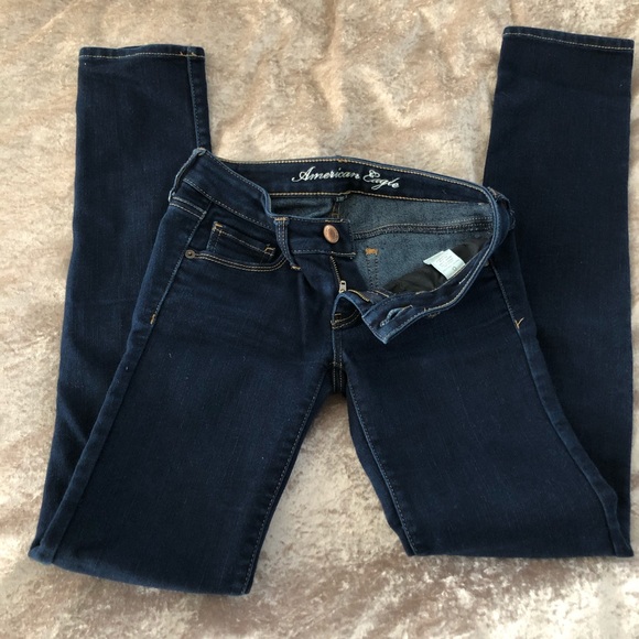 American Eagle Dark Skinny Jeans size 0 - Picture 2 of 3